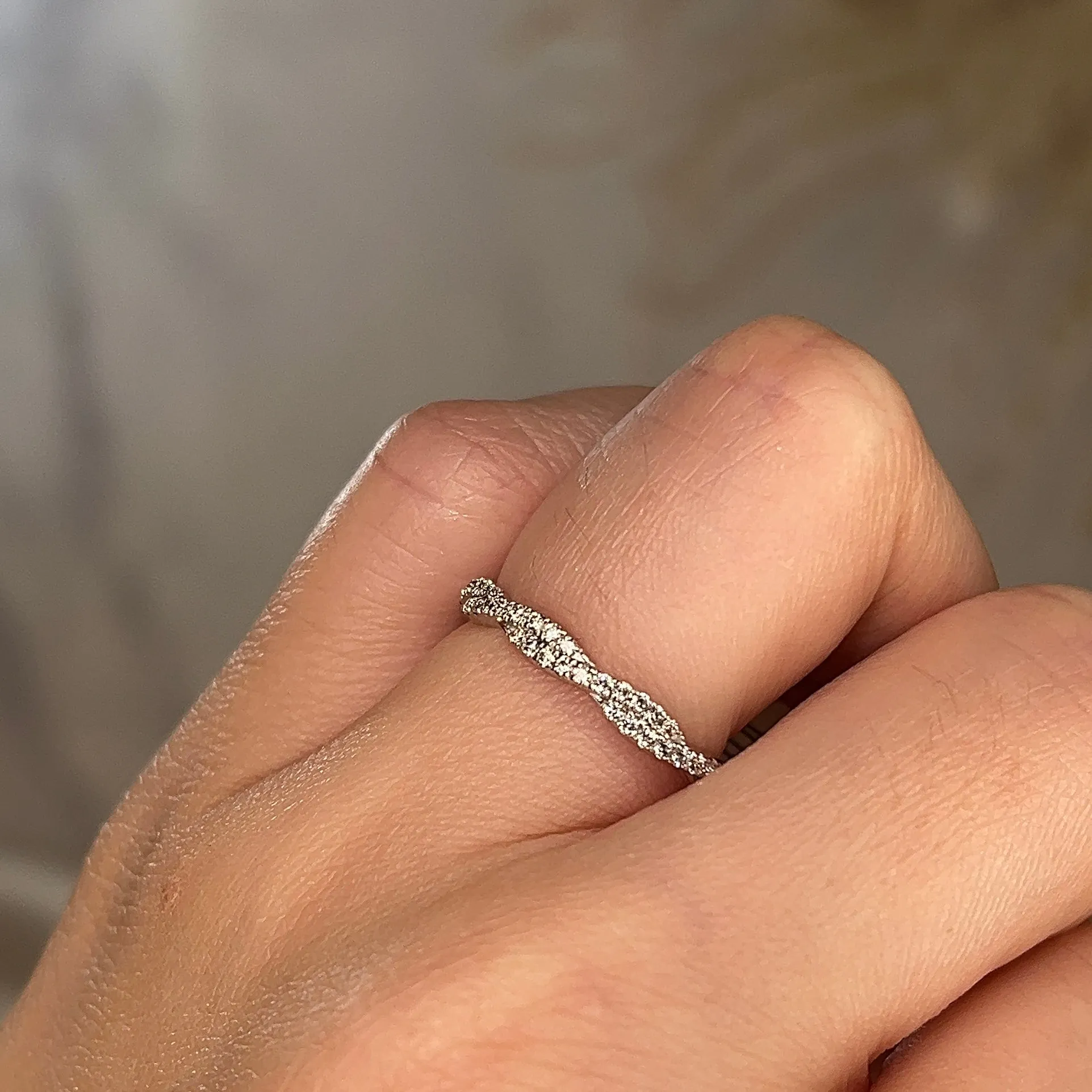 "Amara" Twist Micro Set 0.20ct Diamond Eternity Ring ET69