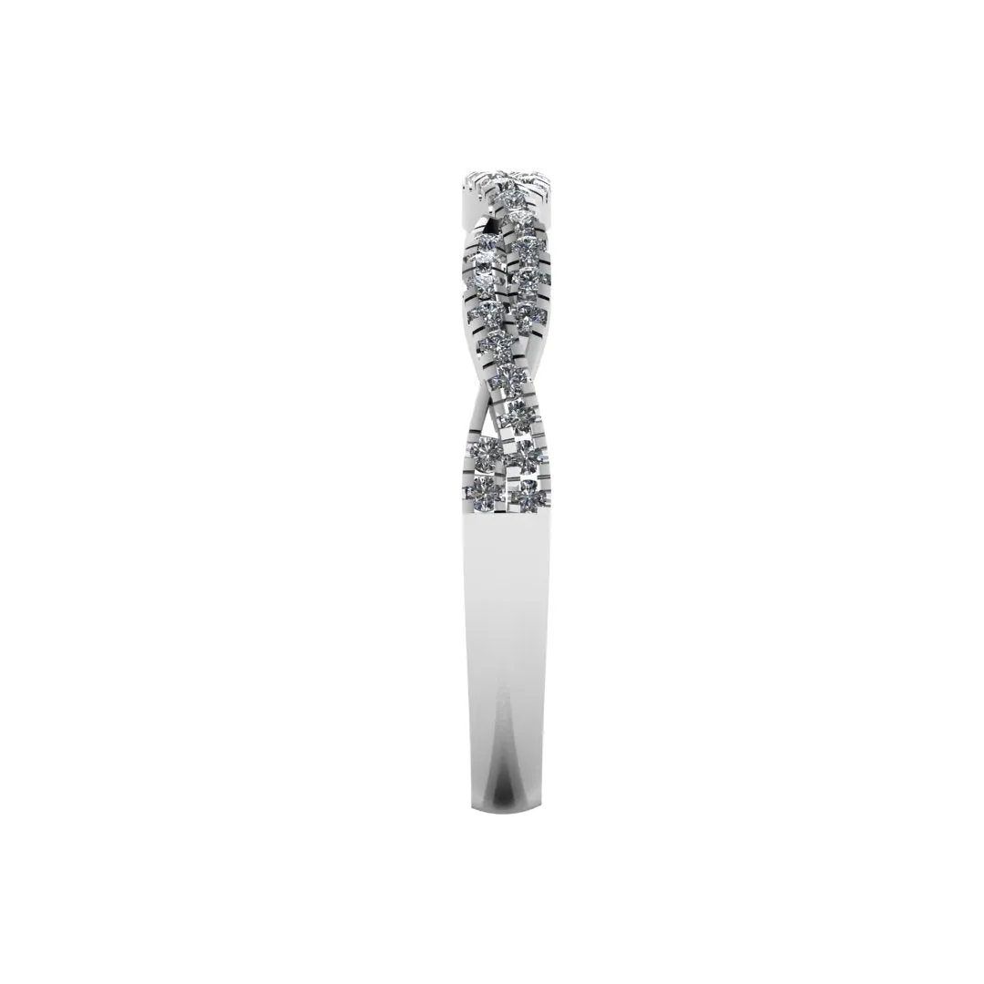 "Amara" Twist Micro Set 0.20ct Diamond Eternity Ring ET69