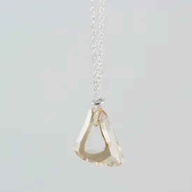 "Twinkle" Champagne Triangle Necklace