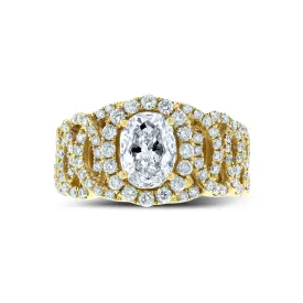 Ripples Engagement Ring (1.05 ct Oval KSI2 EGLUSA Diamond) in Yellow Gold