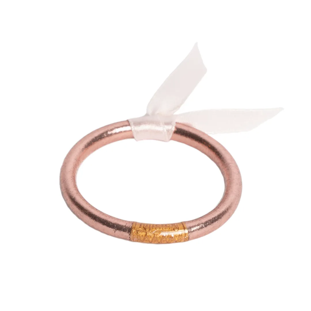 Rose Gold All-Weather Bangle by Baby BuDhaGirl - Perfect for Infants