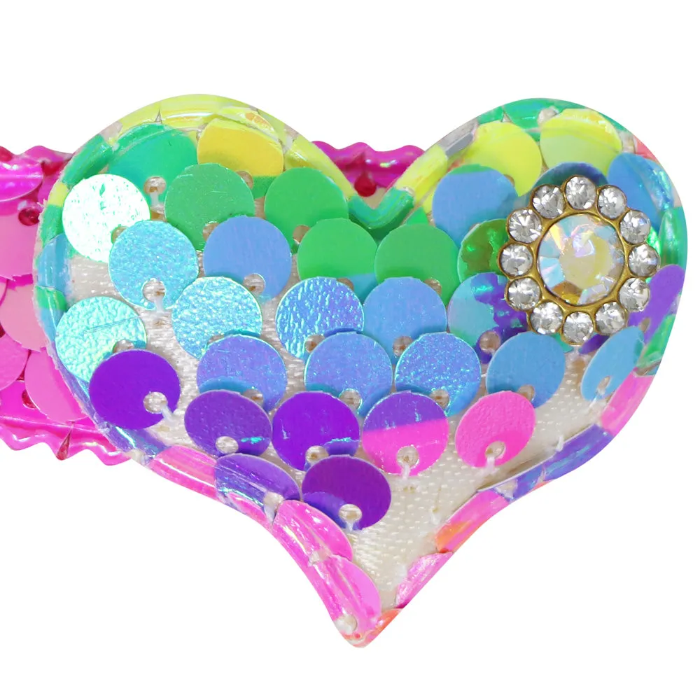 Sequin Heart Shape Hair clip