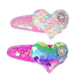 Sequin Heart Shape Hair clip