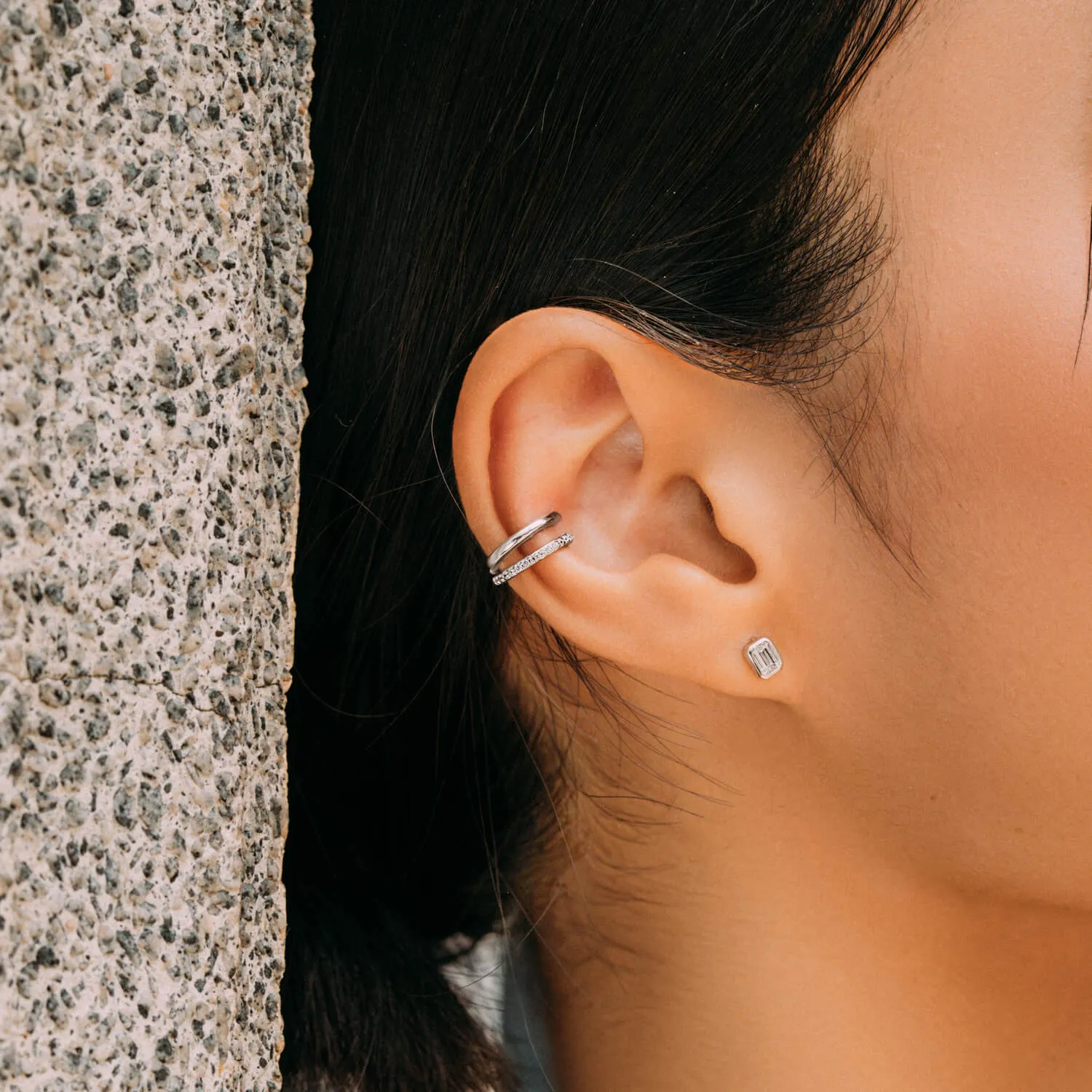 Silver Alba Ear Cuff