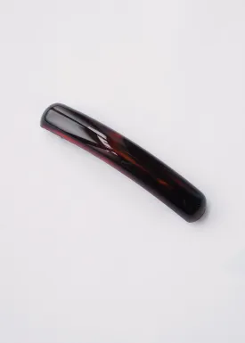 SIMPLE TORTOISE SHELL HAIRCLIP - DARK RED