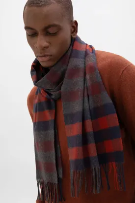 Small Check Merino Scarf