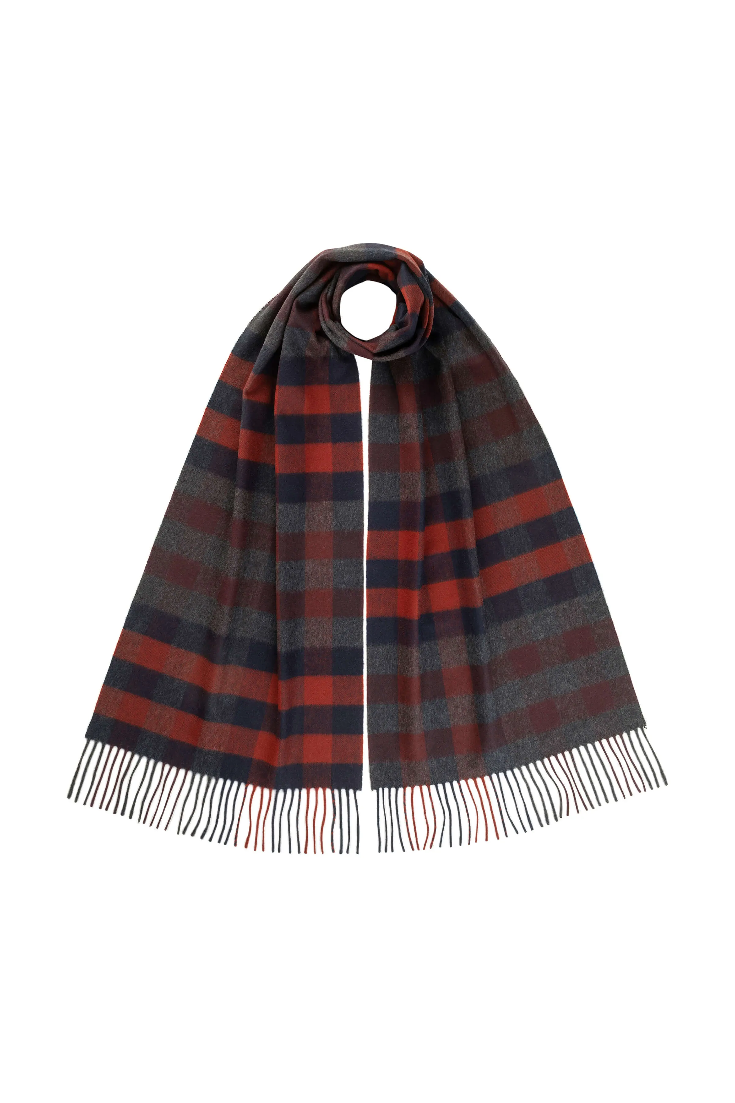 Small Check Merino Scarf