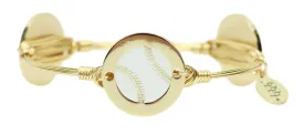 The Baseball Bangle Bracelet - White