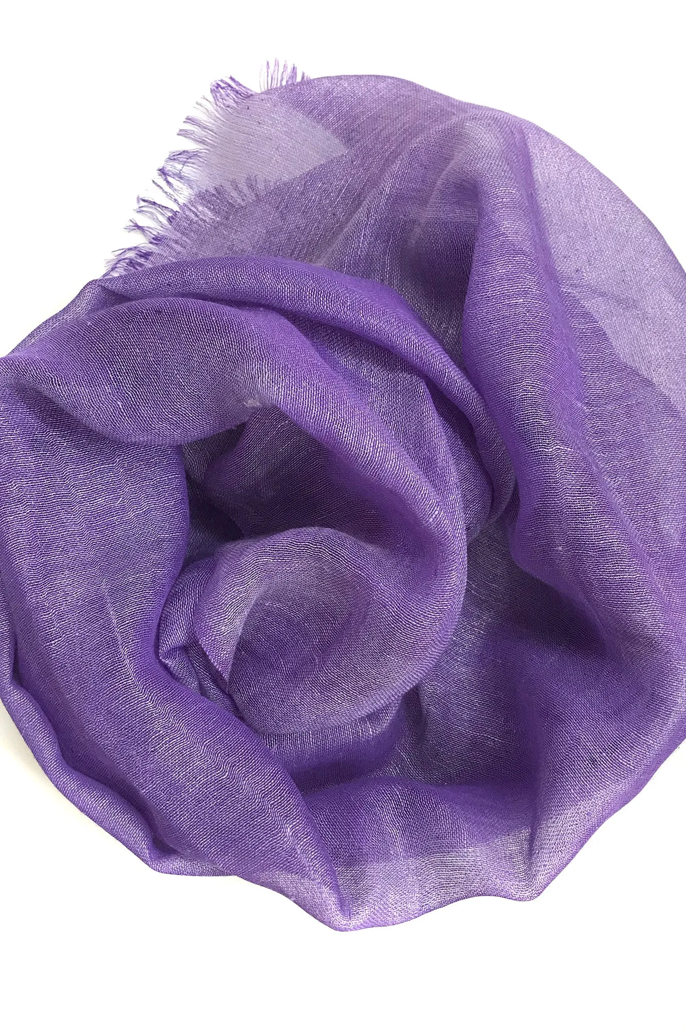 Violet Silk Linen Cashmere Scarf