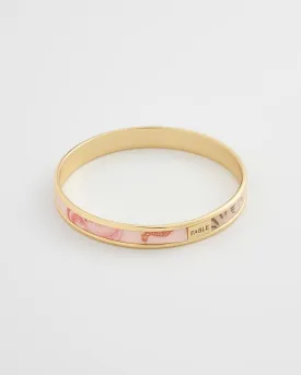 Whispering Sands Gold Plated Printed Bangle - Pink