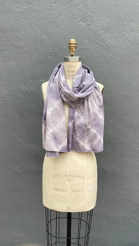 Zero Waste Organic Cotton Double Gauze Scarf in Lavender Chevron